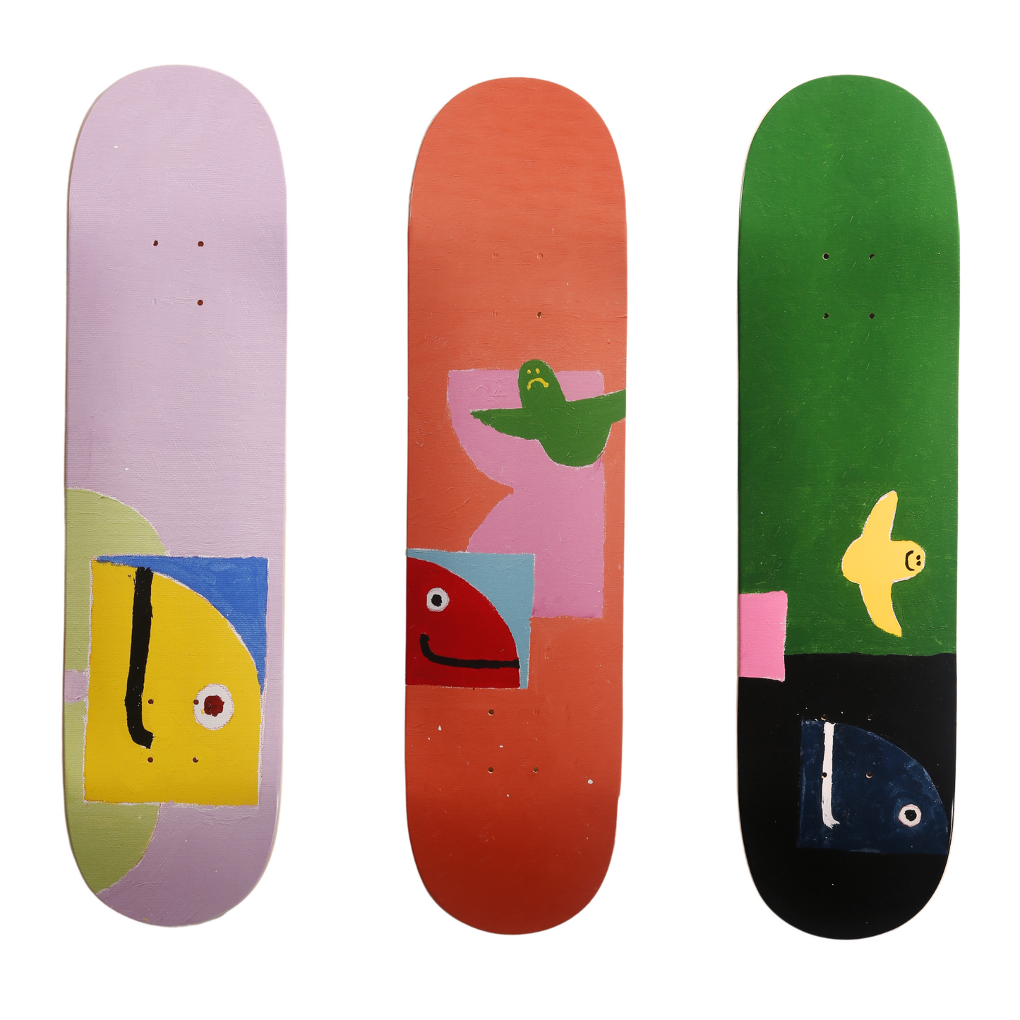 Untitled / Skateboard Triptych / Mark Gonzales / Signed Certificate