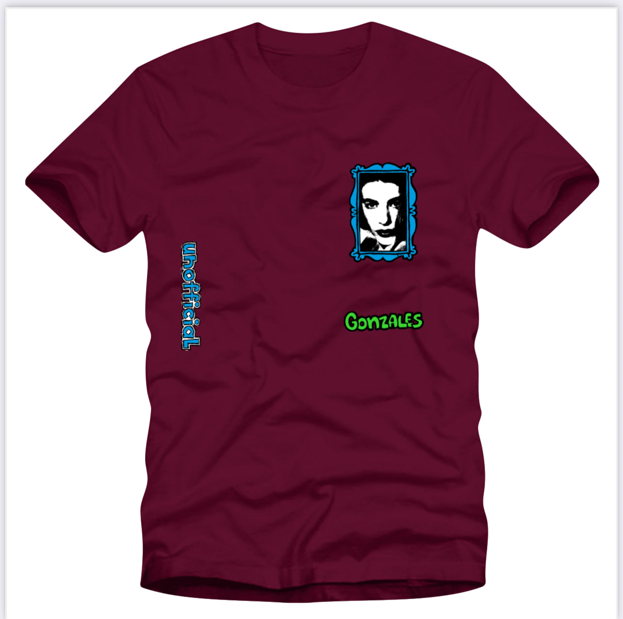 Unofficial / Face & Fish Car / Burgundy / T-Shirt