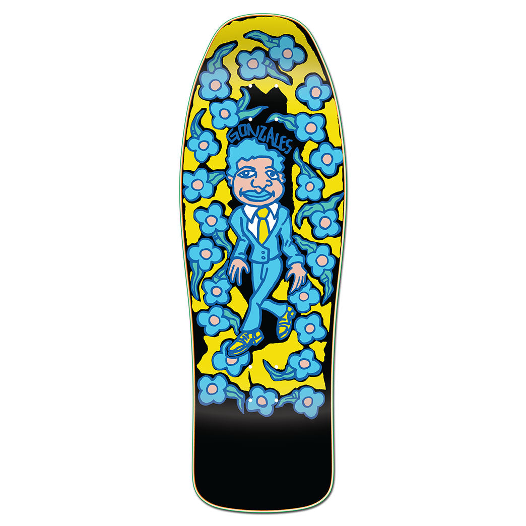 Unofficial / Gonz & Roses Skateboard Deck / Mark Gonzales / Black Dip / 10"