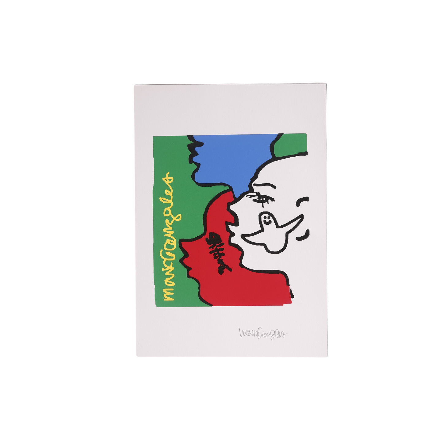 Silk Screened Print / Face / Mark Gonzales