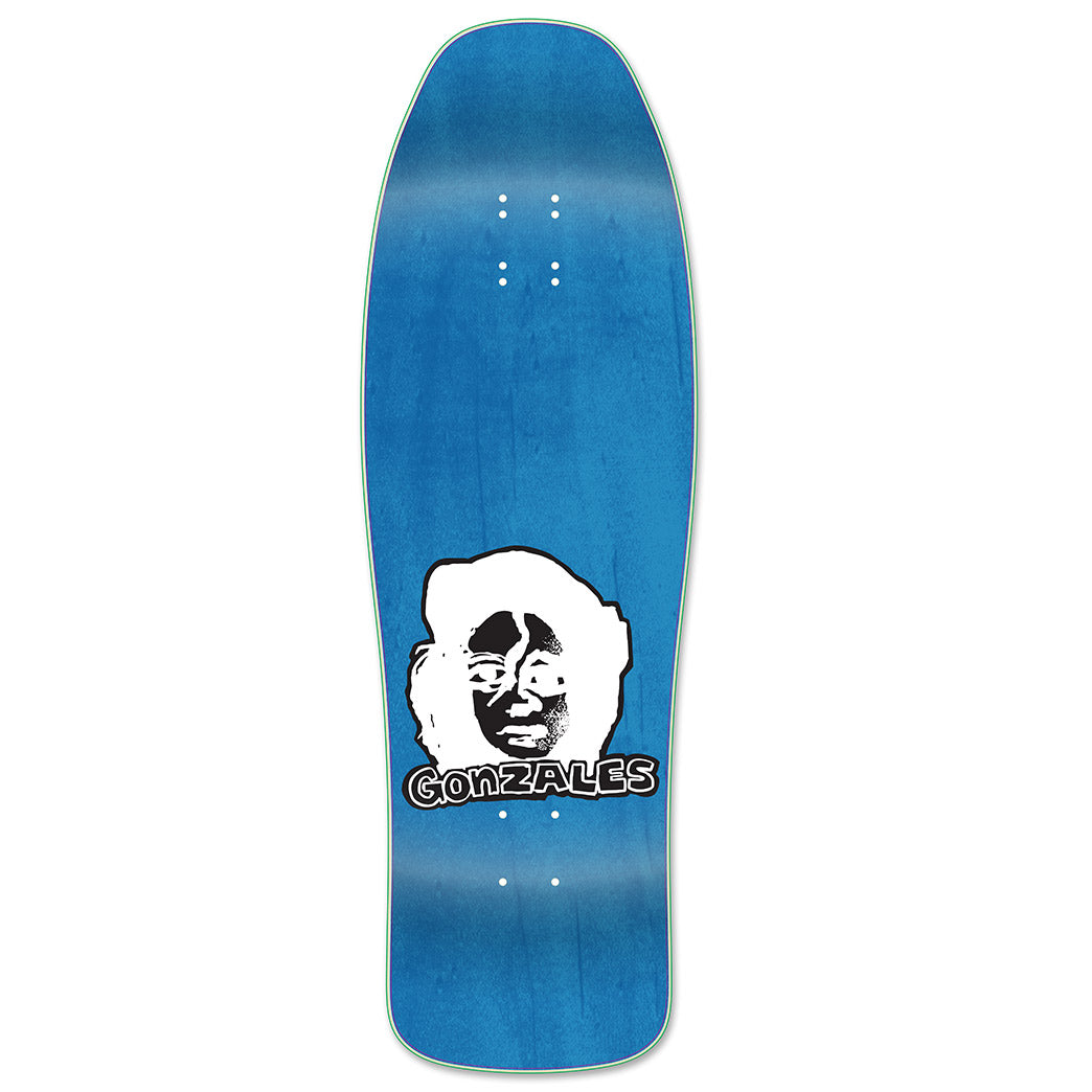 Unofficial / Split Face Skateboard Deck / Mark Gonzales / Black & White / Blue Stain / 10.1"