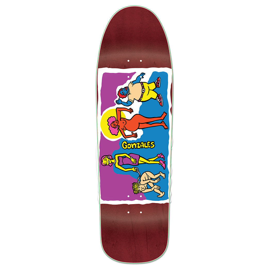 Unofficial / Colored People Skateboard Deck / Mark Gonzales / Maroon 9"