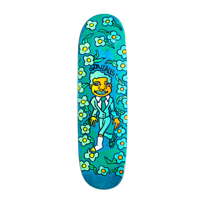 Unofficial / Gonz & Roses with Cast Skateboard Deck / Mark Gonzales / Green suit / 8.8"