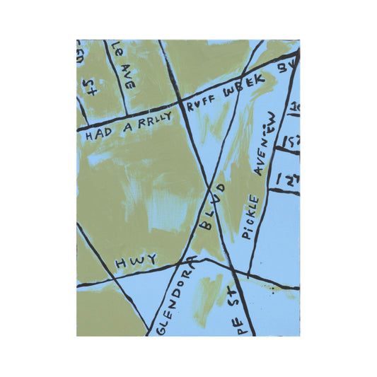 briliant black soft green  (Pickle ave) / Painting / Mark Gonzales