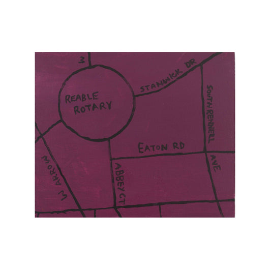 Plum and Black / Painting / Mark Gonzales