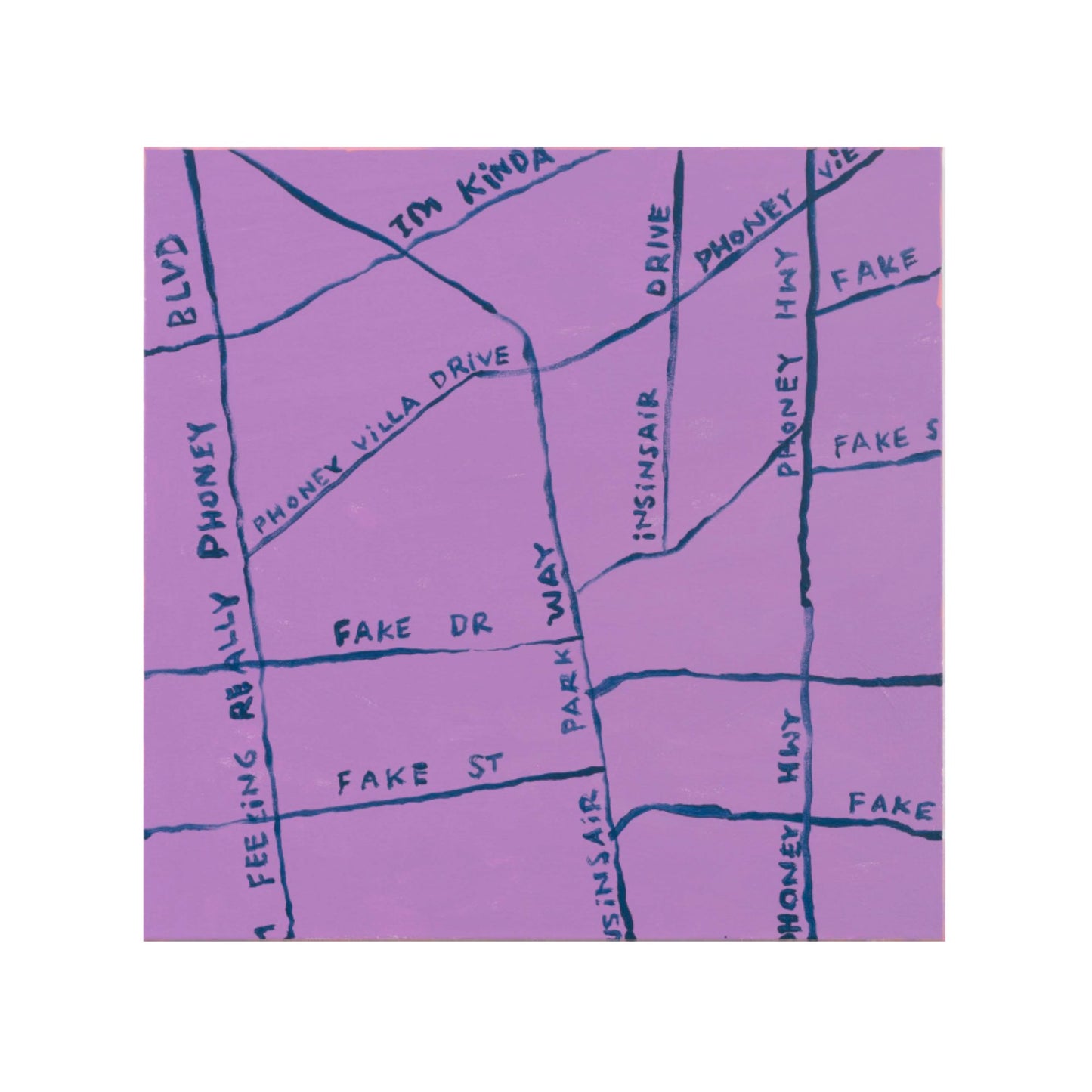 waky pink crazy purple (Fake Street) / Painting / Mark Gonzales