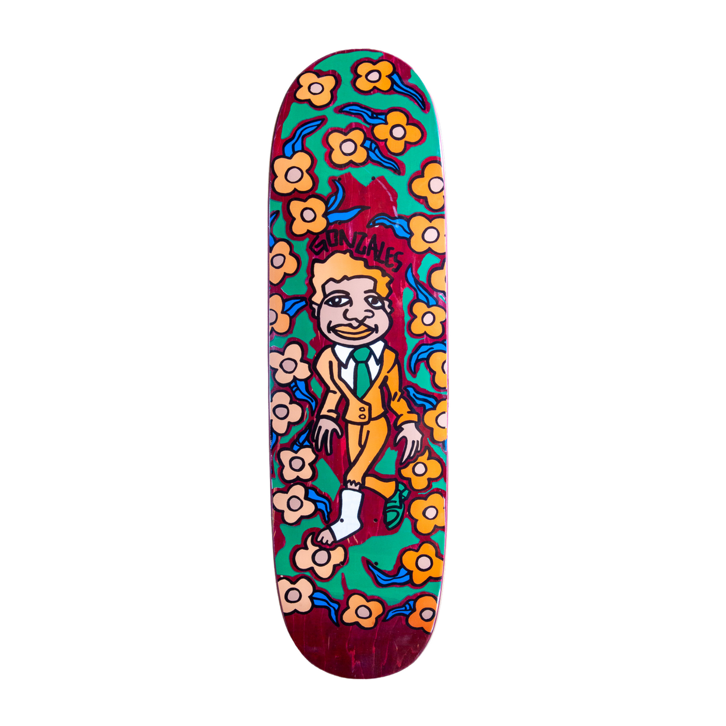 Unofficial / Gonz & Roses with Cast Skateboard Deck / Mark Gonzales / Cream Suit / 8.8"