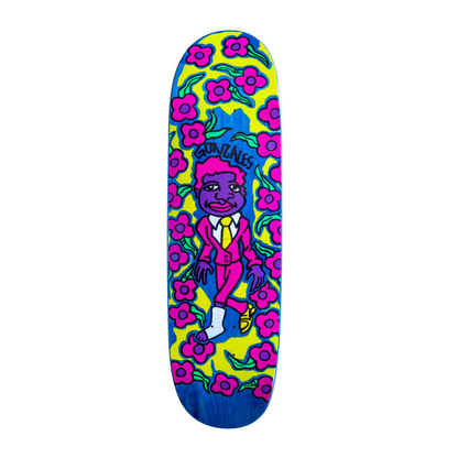 Unofficial / Gonz & Roses with Cast Skateboard Deck / Mark Gonzales / Purple Suit / 8.8"