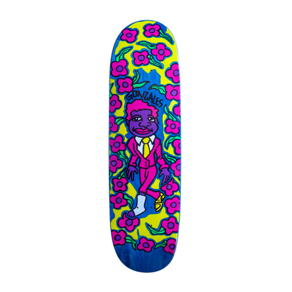 Unofficial / Gonz & Roses with Cast Skateboard Deck / Mark Gonzales / Purple Suit / 8.8"