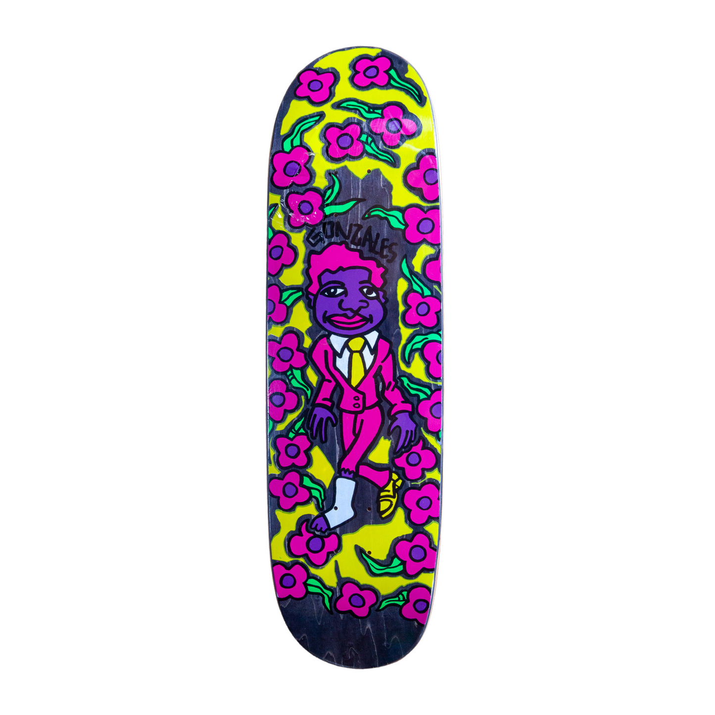 Unofficial / Gonz & Roses with Cast Skateboard Deck / Mark Gonzales / Purple Suit / 8.8"