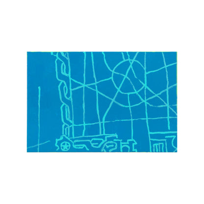 Submerdged City Aqua Blue/ Painting / Mark Gonzales