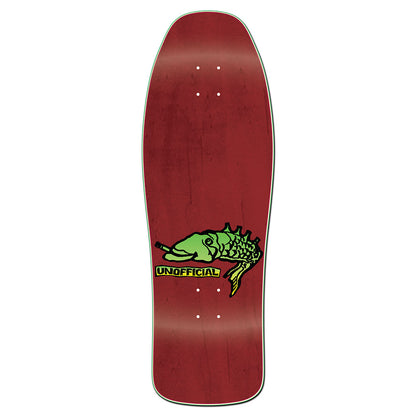 Unofficial / Color my friends Skateboard Deck / Mark Gonzales / Burgundy Stain Green Colorway / 10"
