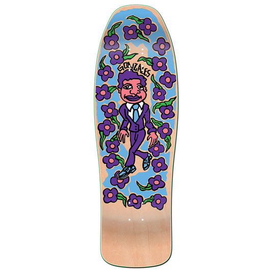Unofficial / Gonz & Roses Skateboard Deck / Mark Gonzales / Natural Wood / Fish Top Graphic/ 10.1"