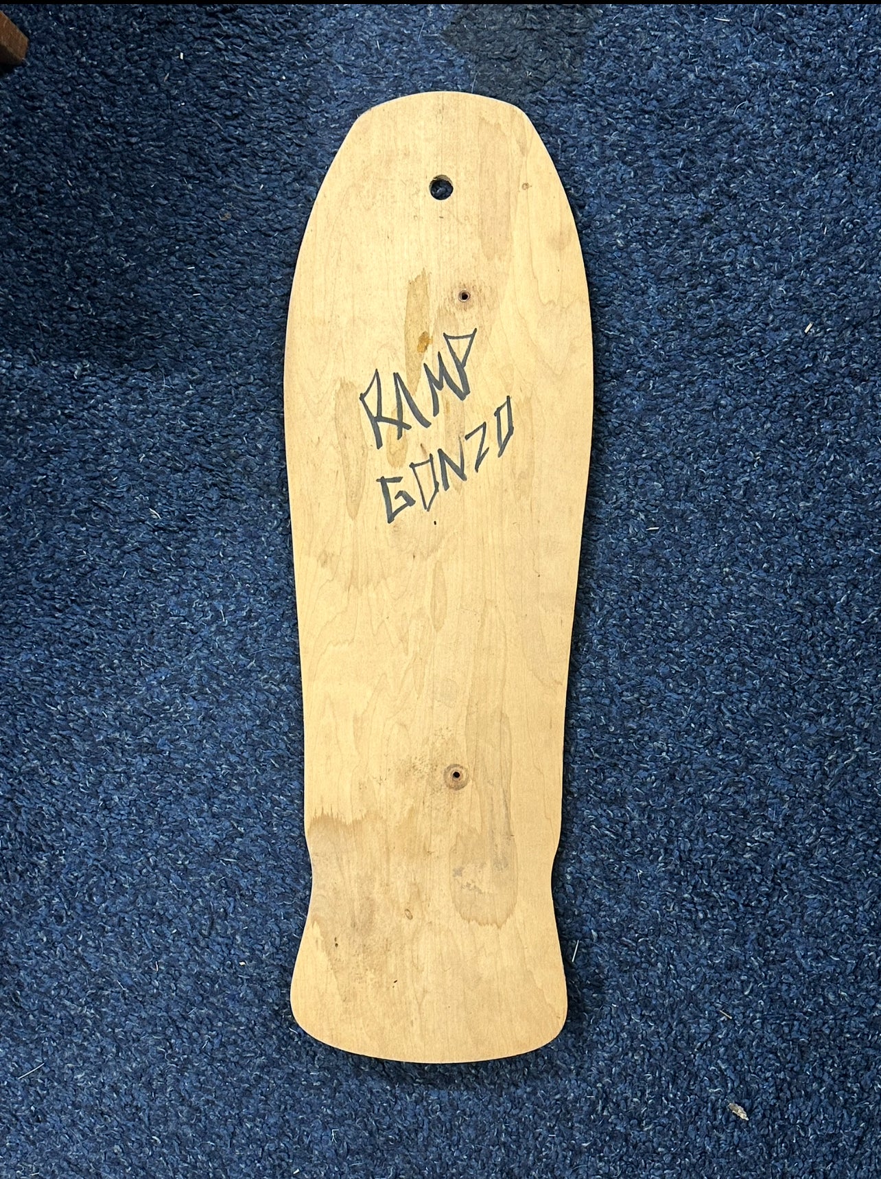 Unofficial / Man and Woman Skateboard Deck / Mark Gonzales / Purple Skin / Black Stain / Ramp Gonzo 10"
