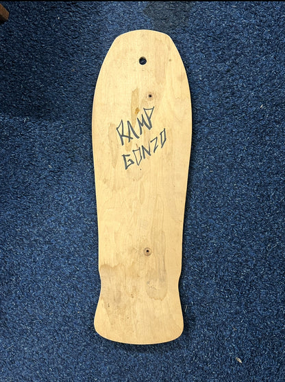 Unofficial / Man and Woman Skateboard Deck / Mark Gonzales / Purple Skin / Black Stain / Ramp Gonzo 10"