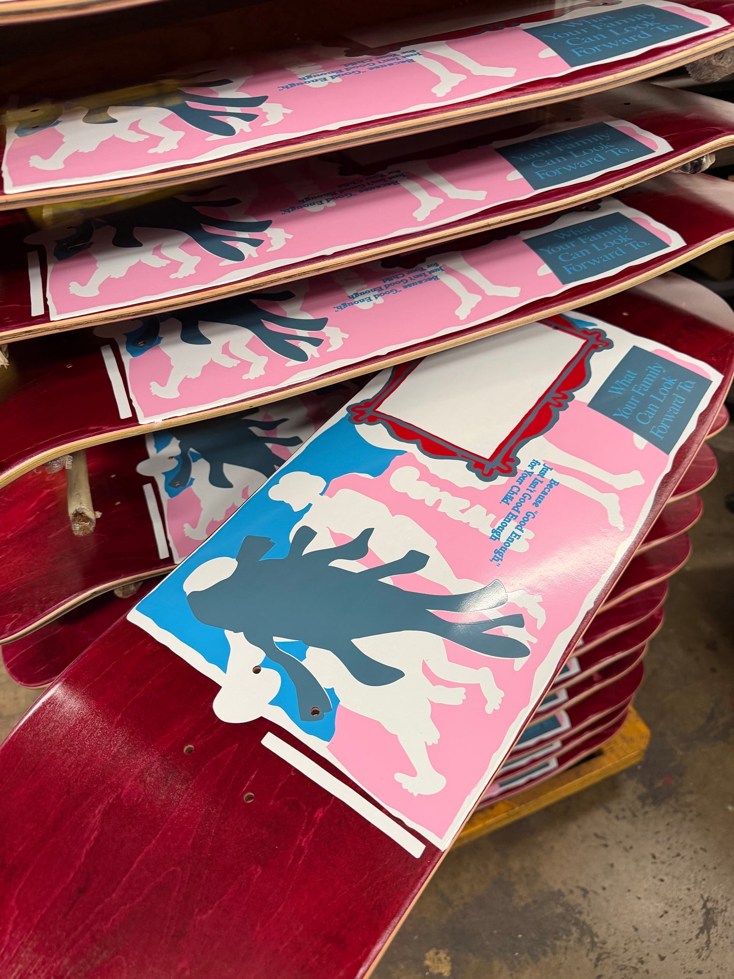 Unofficial / Colored People 3 Skateboard Deck / Mark Gonzales / Burgundy Stain
