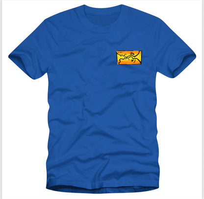 Unofficial / Split Face / Royal Blue / T-Shirt