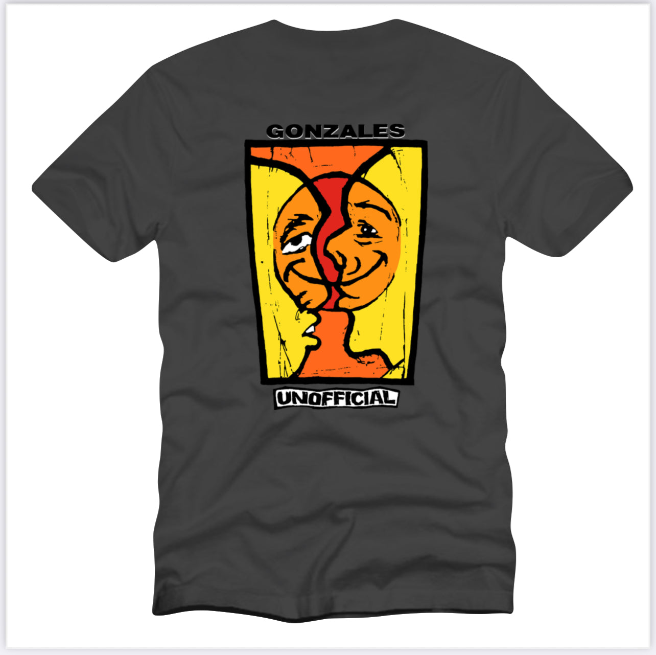 Unofficial / Split Face / Charcoal / T-Shirt