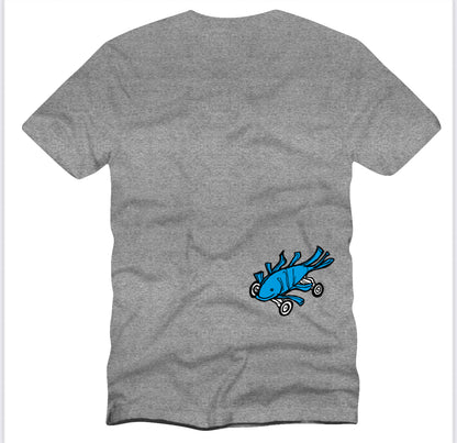 Unofficial / Face & Fish Car / Grey / T-Shirt