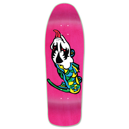 Unofficial / Fish Car Mini Skateboard Deck / Mark Gonzales / Pink Stain / 10"