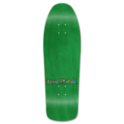 Unofficial / Fish Car Mini Skateboard Deck / Mark Gonzales / Green Stain / 10"