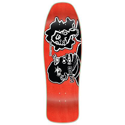 Unofficial / Man and Woman Skateboard Deck / Mark Gonzales / Black & White / Red Stain / 10"
