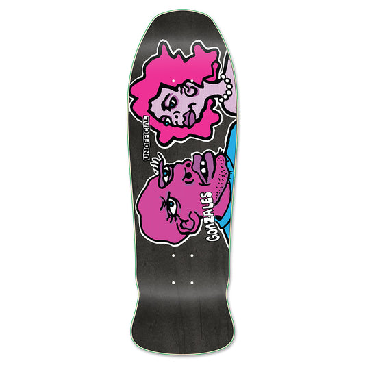 Unofficial / Man and Woman Skateboard Deck / Mark Gonzales / Purple Skin / Black Stain / Ramp Gonzo 10"