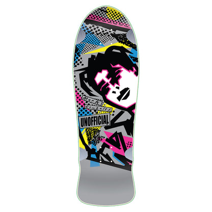 Unofficial / OG Gonz Face Skateboard Deck / Mark Gonzales / Grey Dip / White Face / 10"