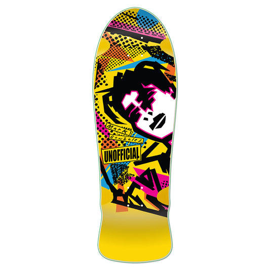 Unofficial / OG Gonz Face Skateboard Deck / Mark Gonzales / Yellow Dip / White Face / 10"
