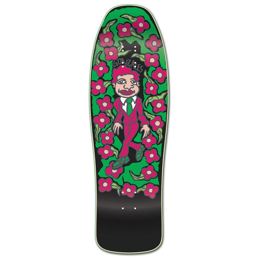 Unofficial / Gonz & Roses Skateboard Deck / Mark Gonzales / Cream Skin-Black Outline / Black Dip / Lips top graphic / 10.1"