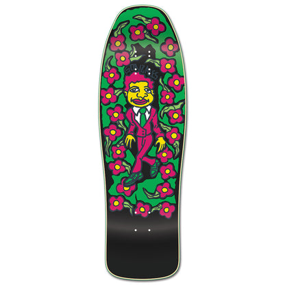 Unofficial / Gonz & Roses Skateboard Deck / Mark Gonzales / Yellow Skin-Black Outline / Black Dip / Lips top graphic / 10.1"