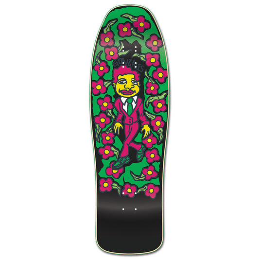 Unofficial / Gonz & Roses Skateboard Deck / Mark Gonzales / Yellow Skin-Black Outline / Black Dip / Lips top graphic / 10.1"