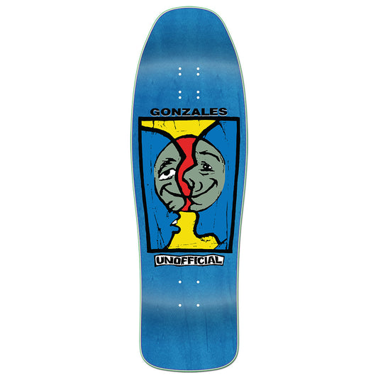 Unofficial / Split Face Skateboard Deck / Mark Gonzales / Blue Stain / 10.1"