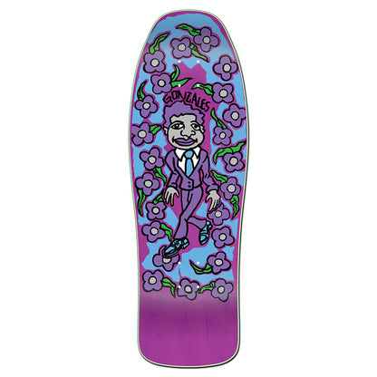 Unofficial / Gonz & Roses Skateboard Deck / Mark Gonzales / Purple Stain - Silver / 10"