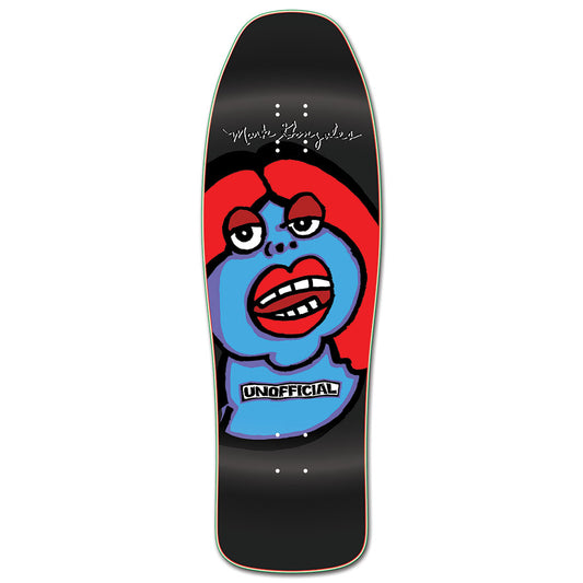 Unofficial / Fat Face Deck / Mark Gonzales / Blue Skin-Red Hair / Black Dip / Fish top graphic / 10.1"