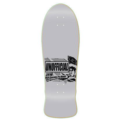 Unofficial / OG Gonz Face Skateboard Deck / Mark Gonzales / Grey Dip / Yellow Face / 10"