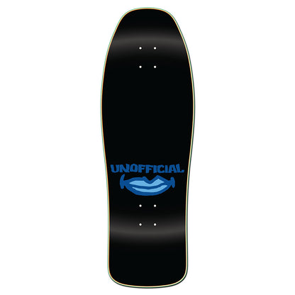 Unofficial / Gonz & Roses Skateboard Deck / Mark Gonzales / Cream Skin-Black Outline / Black Dip / Lips top graphic / 10.1"