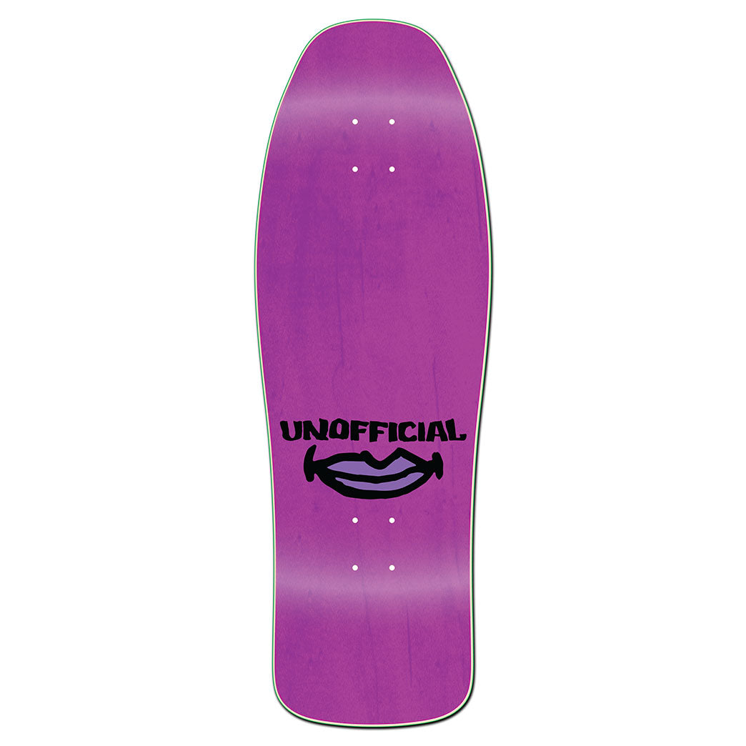 Unofficial / Gonz & Roses Skateboard Deck / Mark Gonzales / Purple Stain - Silver / 10"