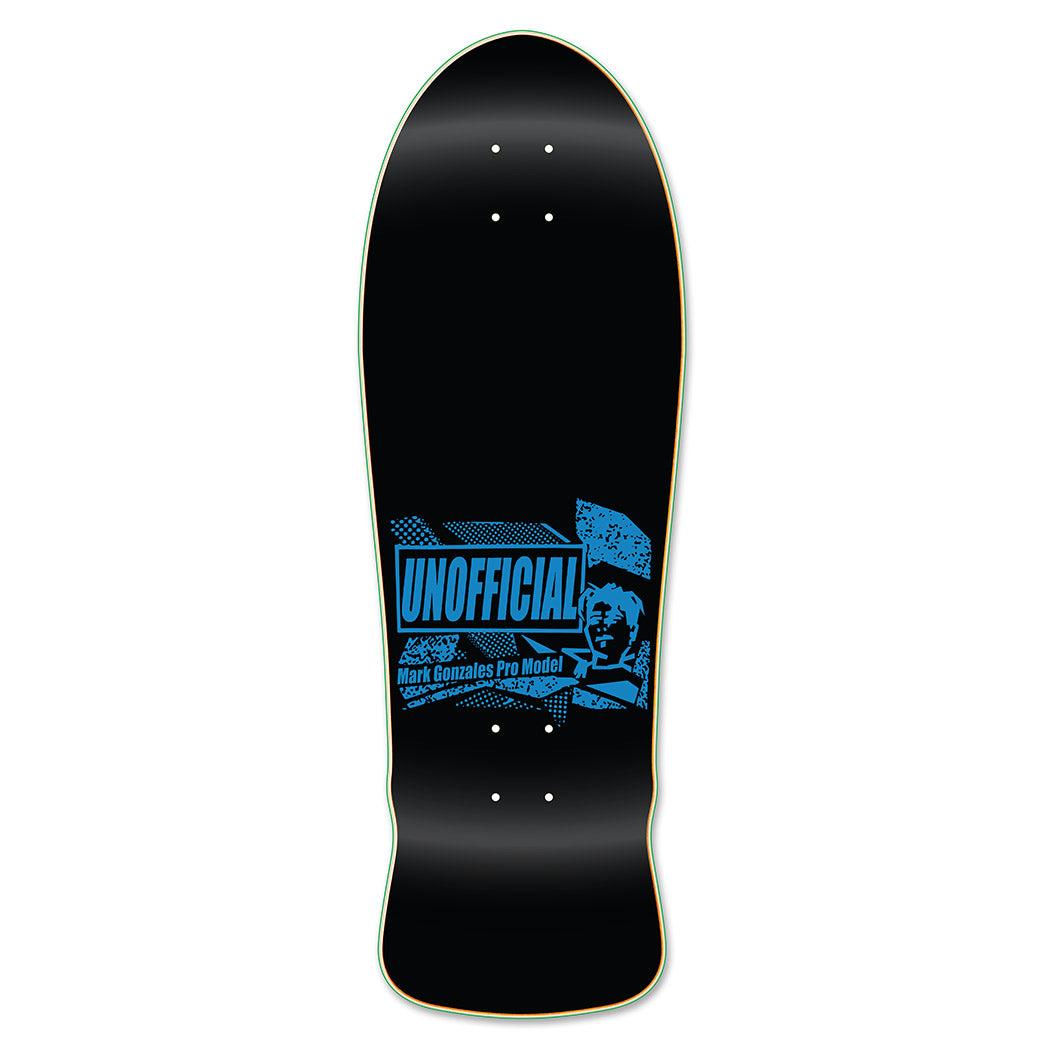 Unofficial / OG Gonz Face Skateboard Deck / Mark Gonzales / Black Dip / 10"