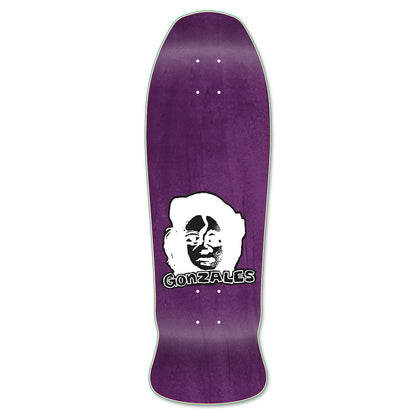 Unofficial / Split Face Skateboard Deck / Mark Gonzales / Black & White / Purple Stain / 10.1"