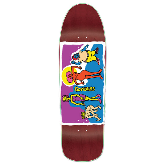 Unofficial / Colored People Skateboard Deck / Mark Gonzales / Maroon 9"