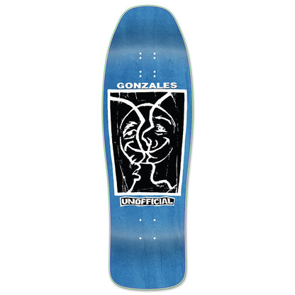 Unofficial / Split Face Skateboard Deck / Mark Gonzales / Black & White / Blue Stain / 10.1"