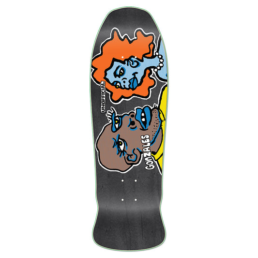 Unofficial / Man and Woman Skateboard Deck / Mark Gonzales / Black Stain / Orange Hair / Ramp Gonzo 10"