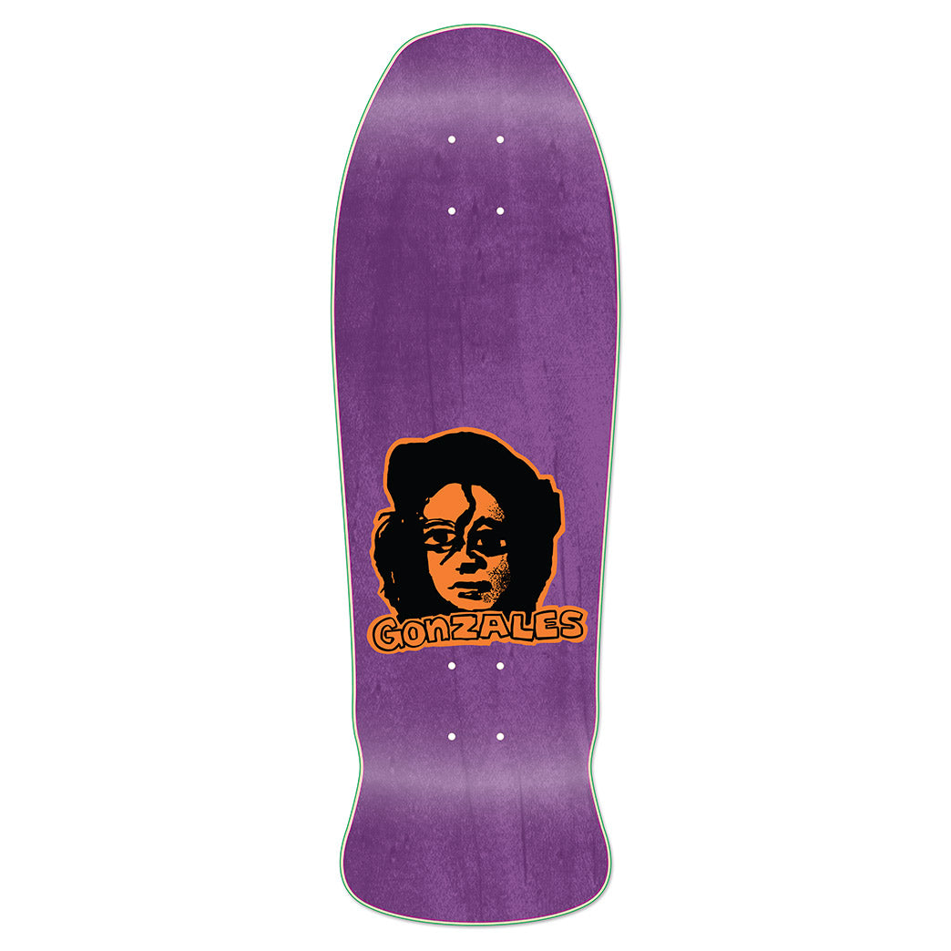Unofficial / Man and Woman Skateboard Deck / Mark Gonzales / Purple Stain / Orange Hair / Ramp Gonzo 10"