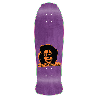 Unofficial / Man and Woman Skateboard Deck / Mark Gonzales / Purple Stain / Orange Hair / Ramp Gonzo 10"